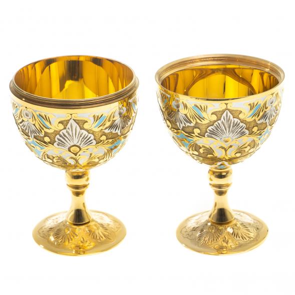 Сувенир яйцо 2 рюмки &amp;quot;Подарочное&amp;quot; с эмалью 40 мл Златоуст 123982