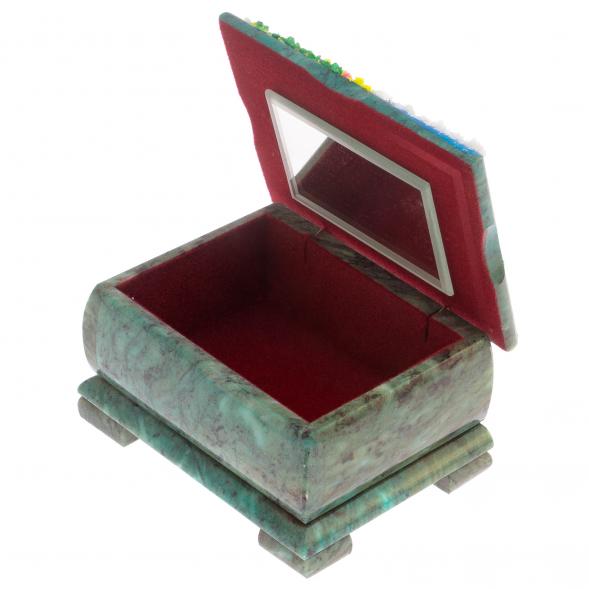 Шкатулка с расписной крышкой Лето 13,5х10х8 см 125914