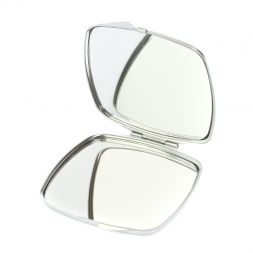 Зеркальце карманное складное из тигрового глаза цвет серебро