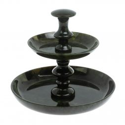 Ваза-фруктовница из нефрита 20х20х17 см