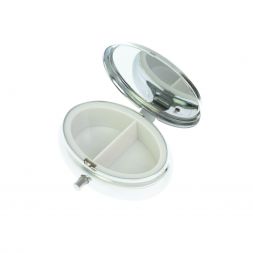 Таблетница овальная на 2 отделения камень нефрит 5,5х4,5х2 см