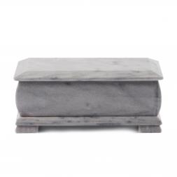 Шкатулка для денег &amp;quot;Купюра&amp;quot; из серого мрамора без зеркала 18,5х9,5х8 см