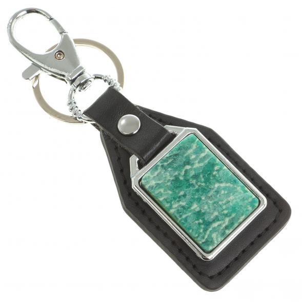 Брелок для ключей с накладкой из амазонита 123452