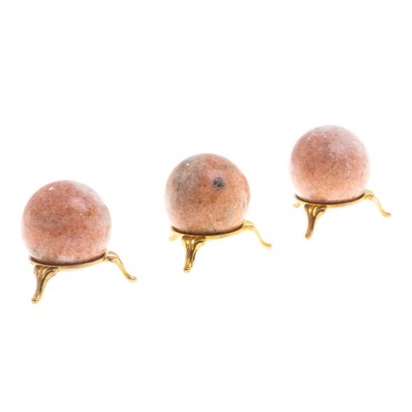 Шар из розового мрамора 4,5 см 124693