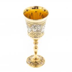 Фужер для вина "Лилия" с фианитами 70 мл Златоуст