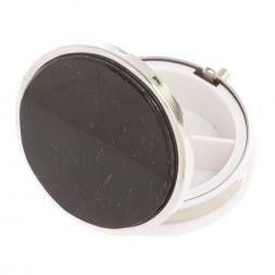 Таблетница на 3 отделения камень турмалин шерл цвет серебро