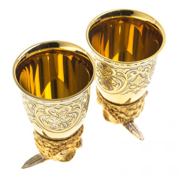 Стопки перевертыши &amp;quot;Филин&amp;quot; 70 мл 2 шт в подарочной упаковке Златоуст 123645