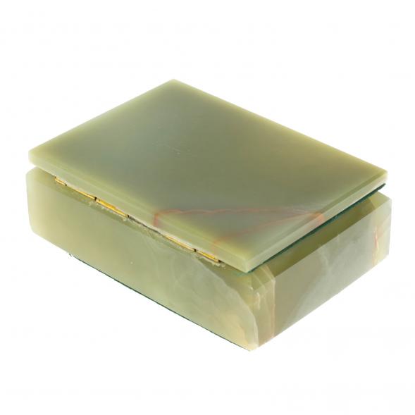 Шкатулка прямоугольная из оникса 12,5х9х5 см (3,5х5) 123900