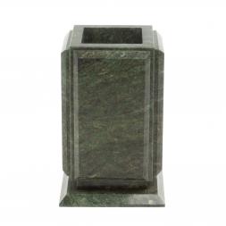 Карандашница большая из шабровского змеевика 9х9х14,5 см