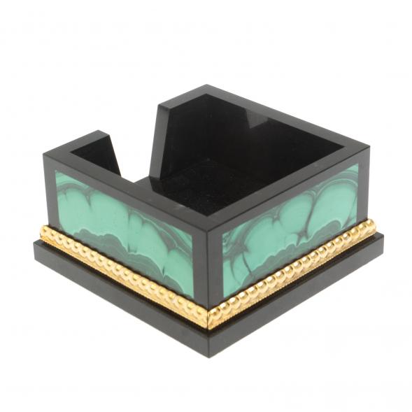 Лоток для бумаг &amp;quot;Кубарик&amp;quot; из малахита 127045