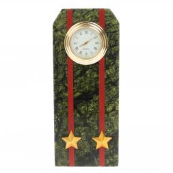 Часы подарочные "Погон подполковник ВС" серпентинит