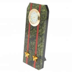 Часы подарочные "Погон подполковник ВС" серпентинит