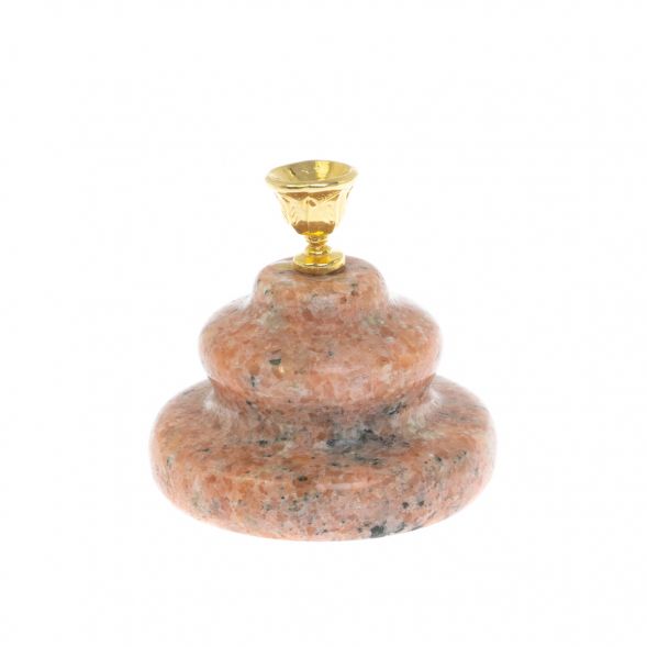Подсвечник церковный из розового мрамора 5х5 см 129210