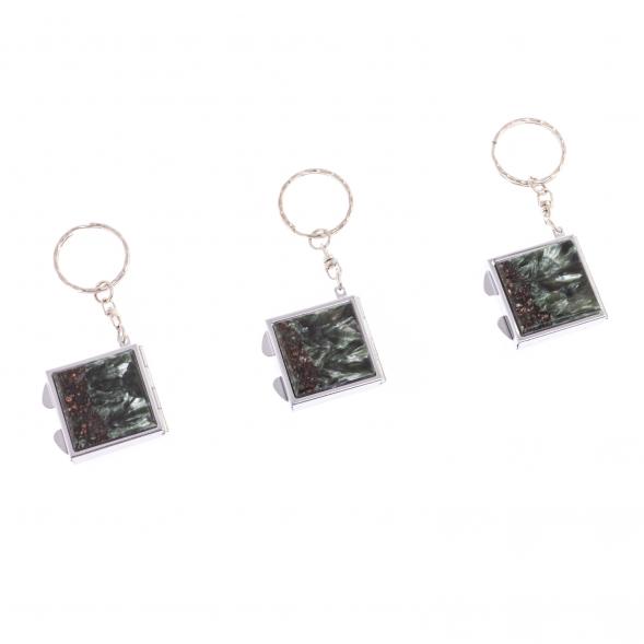 Складное зеркало брелок из серафинита квадратное 126591