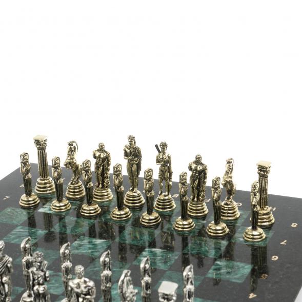 Шахматы &amp;quot;Афина&amp;quot; доска 32х32 см из змеевика 128227