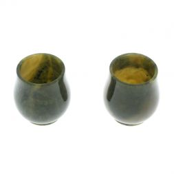 Набор стопок для коньяка 2 шт из нефрита 60 мл 5х5,5 см