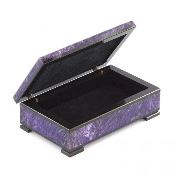 Шкатулка из чароита &amp;quot;Вдохновение&amp;quot; 13х8х4 см 121220