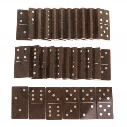 Домино из камня обсидиан