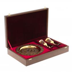 Набор фужеров на подносе &amp;quot;Лилии&amp;quot; 70 мл Златоуст