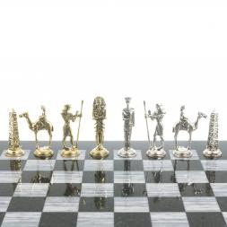 Шахматы &amp;quot;Древний Египет&amp;quot; доска 40х40 см серый мрамор