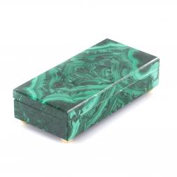 Шкатулка для денег Купюра камень малахит 17,5х8,5х5 см