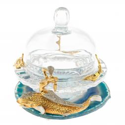 Икорница &amp;quot;Дары моря&amp;quot; камень агат