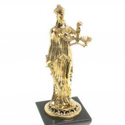 Настольные часы &amp;quot;Фемида&amp;quot; камень яшма бронза