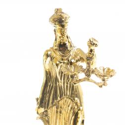 Настольные часы &amp;quot;Фемида&amp;quot; камень яшма бронза