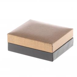 Набор запонки круглые и зажим для галстука камень серафинит