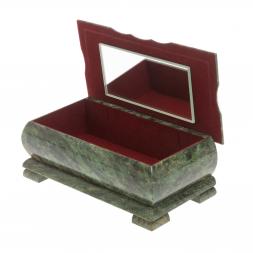 Шкатулка &amp;quot;Хозяйка медной горы и Данила Мастер&amp;quot; с иллюстрацией малахит 18х9х8 см