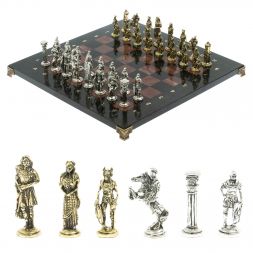 Шахматы подарочные "Галлы и Римляне" 36х36 см из лемезита