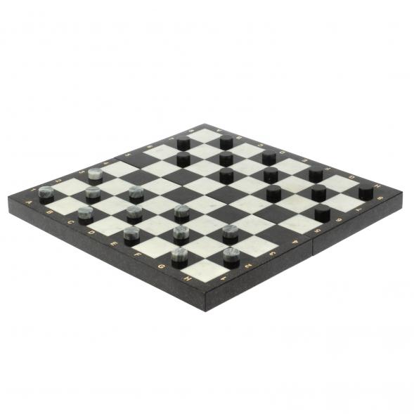 Шахматы из мрамора и гранита 3 в 1: шахматы, шашки, нарды 128763