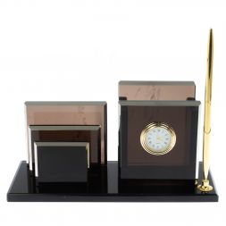 Письменный прибор &amp;quot;Супер&amp;quot; из черного обсидиана