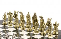 Настольные шахматы &amp;quot;Рыцари крестоносцы&amp;quot; доска 44х44 см из мрамора
