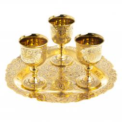 Набор рюмки на подносе 40 мл 3 шт Златоуст