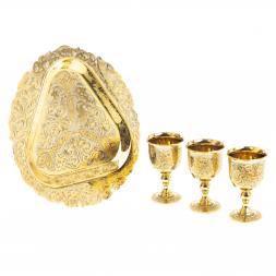 Набор рюмки на подносе 40 мл 3 шт Златоуст