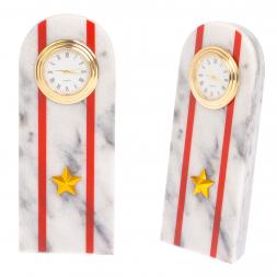 Часы &amp;quot;Погон майор МВД&amp;quot; из мрамора