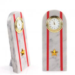 Часы &amp;quot;Погон майор МВД&amp;quot; из мрамора