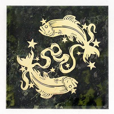 Магнит знак зодиака &amp;quot;Рыбы&amp;quot; змеевик 116036