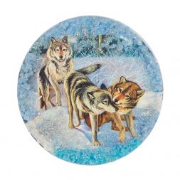 Магнит с рисунком "Волчья стая" змеевик