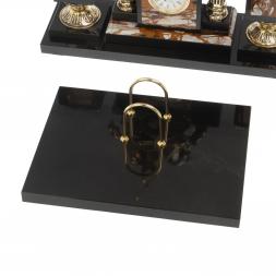 Письменный прибор "Георгий Победоносец" камень яшма бронза