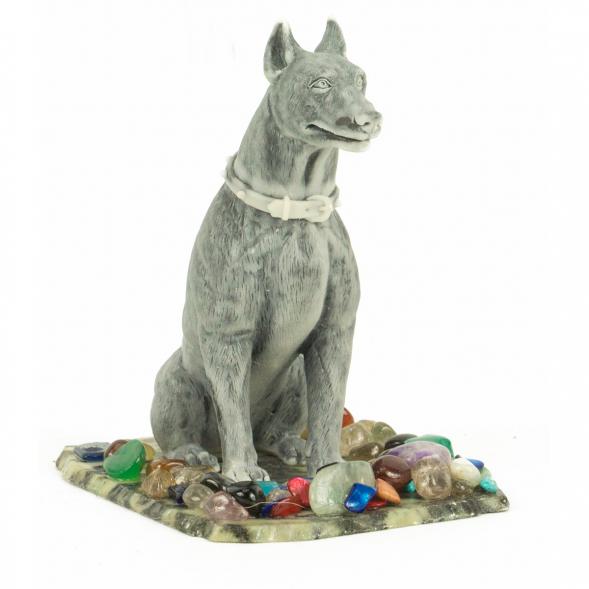 Сувенир &amp;quot;Доберман сидит&amp;quot; из мрамолита 118652