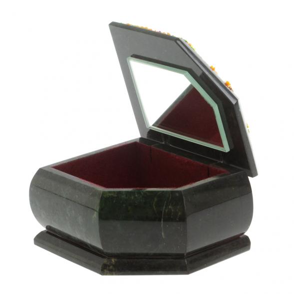 Шкатулка с расписной крышкой &amp;quot;Осень&amp;quot; 11х9х6,5 см 127526