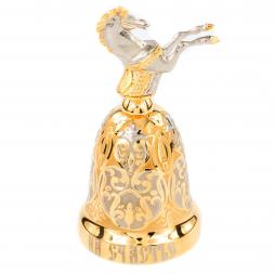 Колокольчик настольный &amp;quot;Лошадка на счастье&amp;quot; бронза в подарочном футляре Златоуст