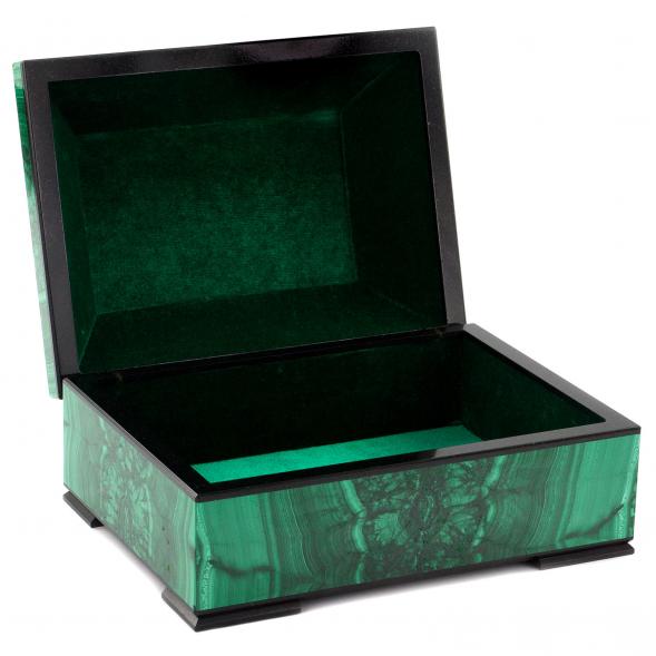 Малахитовый ларец &amp;quot;Люкс&amp;quot; из натурального камня малахит 17х12,5х9,5 см 120489