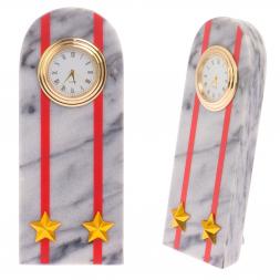 Часы &amp;quot;Погон подполковник МВД&amp;quot; из мрамора