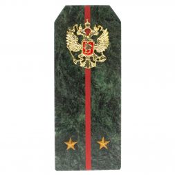 Сувенир погон &amp;quot;Лейтенант ВС&amp;quot; камень змеевик