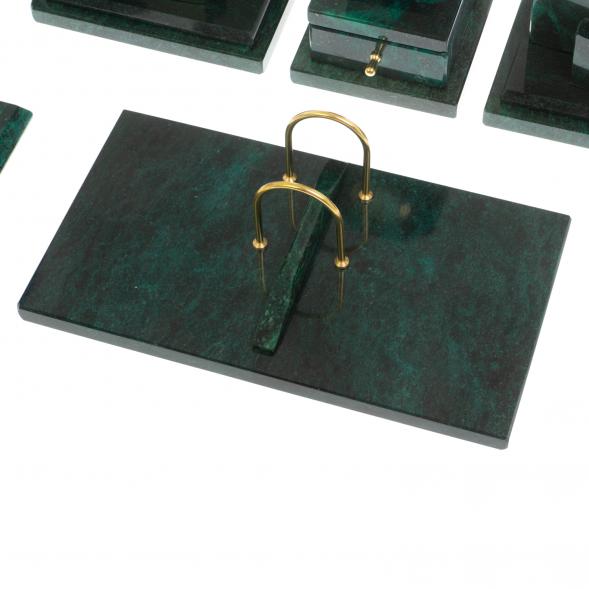 Настольный набор &amp;quot;Бюрократ&amp;quot; камень змеевик 121226