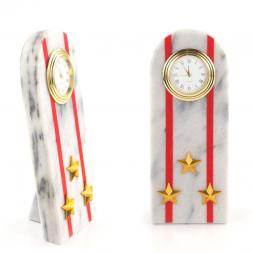 Часы &amp;quot;Погон полковник МВД&amp;quot; из мрамора