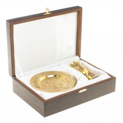 Водочный набор &amp;quot;На посошок&amp;quot; рюмка и тарелка Златоуст